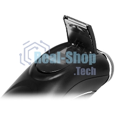 Электробритва Centek CT-2176 черный/хром ротор, 3 плавающие головки, аккумулятор + работа от сети, триммер