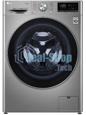 Стиральная машина LG F4V5VYP2T серебристый, загрузка фронтальная 9 кг, 1400 об/мин, класс A
