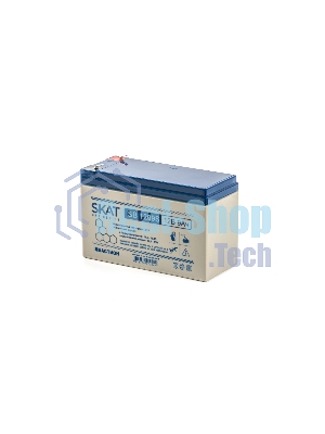 Батарея для ИБП свинцово-кислотная SKAT SB 1209S тип AGM 12V 9А·ч I зар. 2,6 А (ножевые клеммы) (8970)