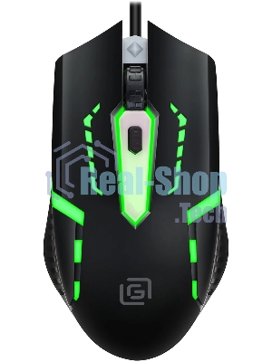 Мышь проводная Oklick 398G черный, 2400 dpi, USB, кнопки - 4