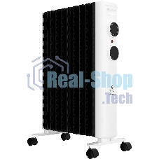 Обогреватель масляный Royal Clima Laggio Nero ROR-LN9-2000M, с терморегулятором, 2000Вт, 8 секций, 3 режима, белый/серый