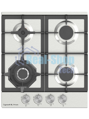 Газовая варочная панель Zigmund & Shtain G 15.4 S независимая, нержавеющая сталь