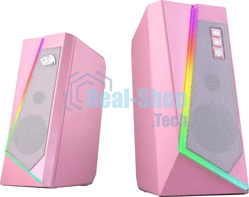 Акустическая система 2.0 REDRAGON 71776 Anvil, 5 Вт, RGb, USB/3.5мм розовый