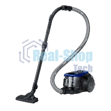 Пылесос Samsung VC18M2120SB/MA синий/черный, 370/1800 Вт, уборка сухая, пылесборник контейнер 2 л