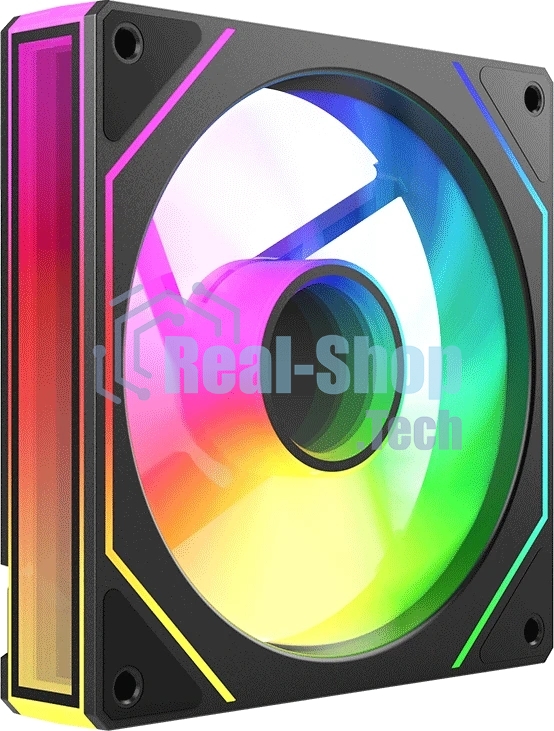 Вентилятор для корпуса Bloody CF-11 LCD ARGb 120х120x25 черный 4-pin 32дБ (упак.:1шт) (CF-11-ARGb120-BK) Ret