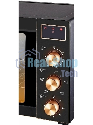 Мини-печь Kraft KF-MO 3506 KGLB (черный/золото) с дисплеем