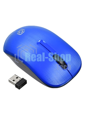 Мышь беспроводная Oklick 525MW голубой, 1000 dpi, радиоканал, USB, кнопки - 3