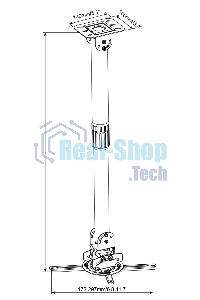 Кронштейн для проектора Cactus CS-VM-PR16L-BK черный макс.13.6кг настенный и потолочный поворот и наклон