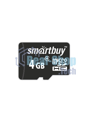 Флеш карта Micro SDHC 4Gb Smartbuy Сlass 4 (без адаптеров)