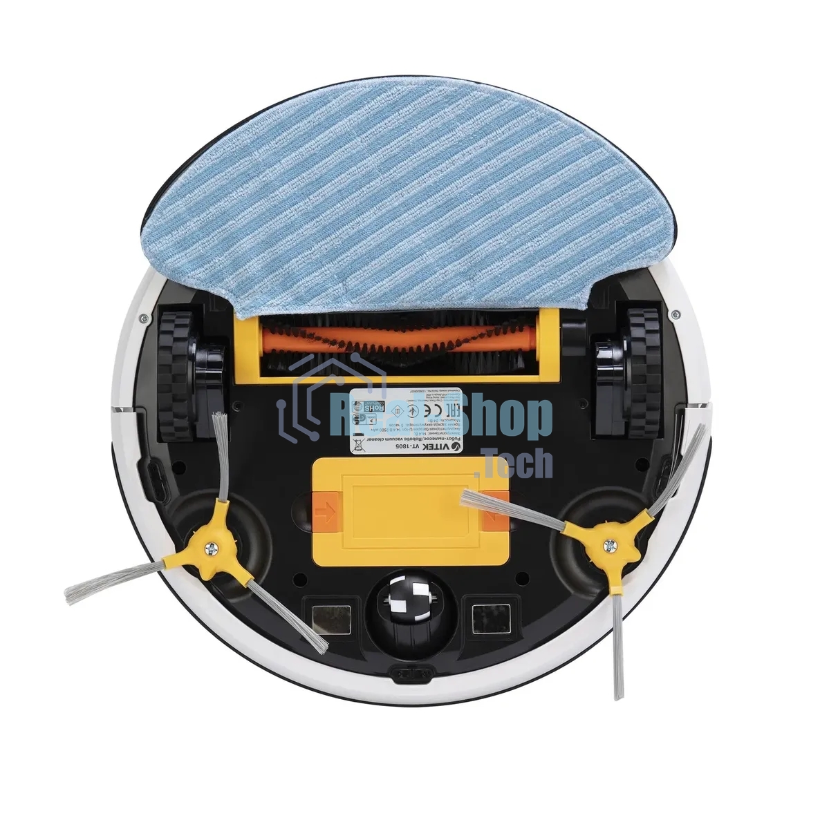 Робот-пылесос Vitek VT-1805 (MC) голубой/белый, 2500 мА·ч Li-Ion, уборка влажная/сухая, пылесборник контейнер 0.5 л