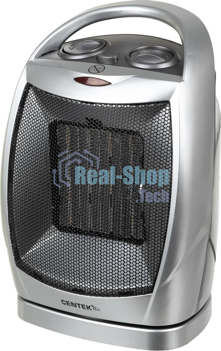 Тепловентилятор Centek CT-6021 серый/черный, 750/1500 Вт, 15 м2, термостат