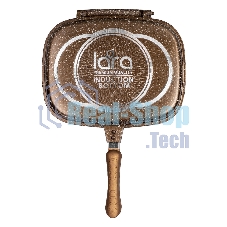 Сковорода-гриль Lara LR02-221 30 см, с крышкой, антипригарное покрытие