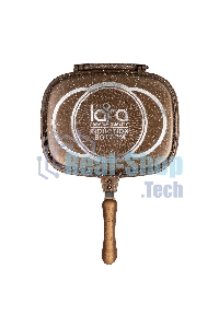 Сковорода-гриль Lara LR02-221 30 см, с крышкой, антипригарное покрытие