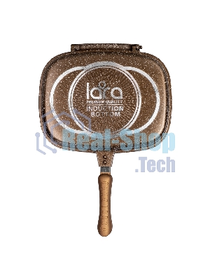 Сковорода-гриль Lara LR02-221 30 см, с крышкой, антипригарное покрытие