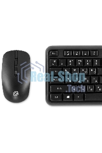 Комплект клавиатура + мышь Оклик S277W клав:черный мышь:черный USB беспроводная Multimedia (2066172)