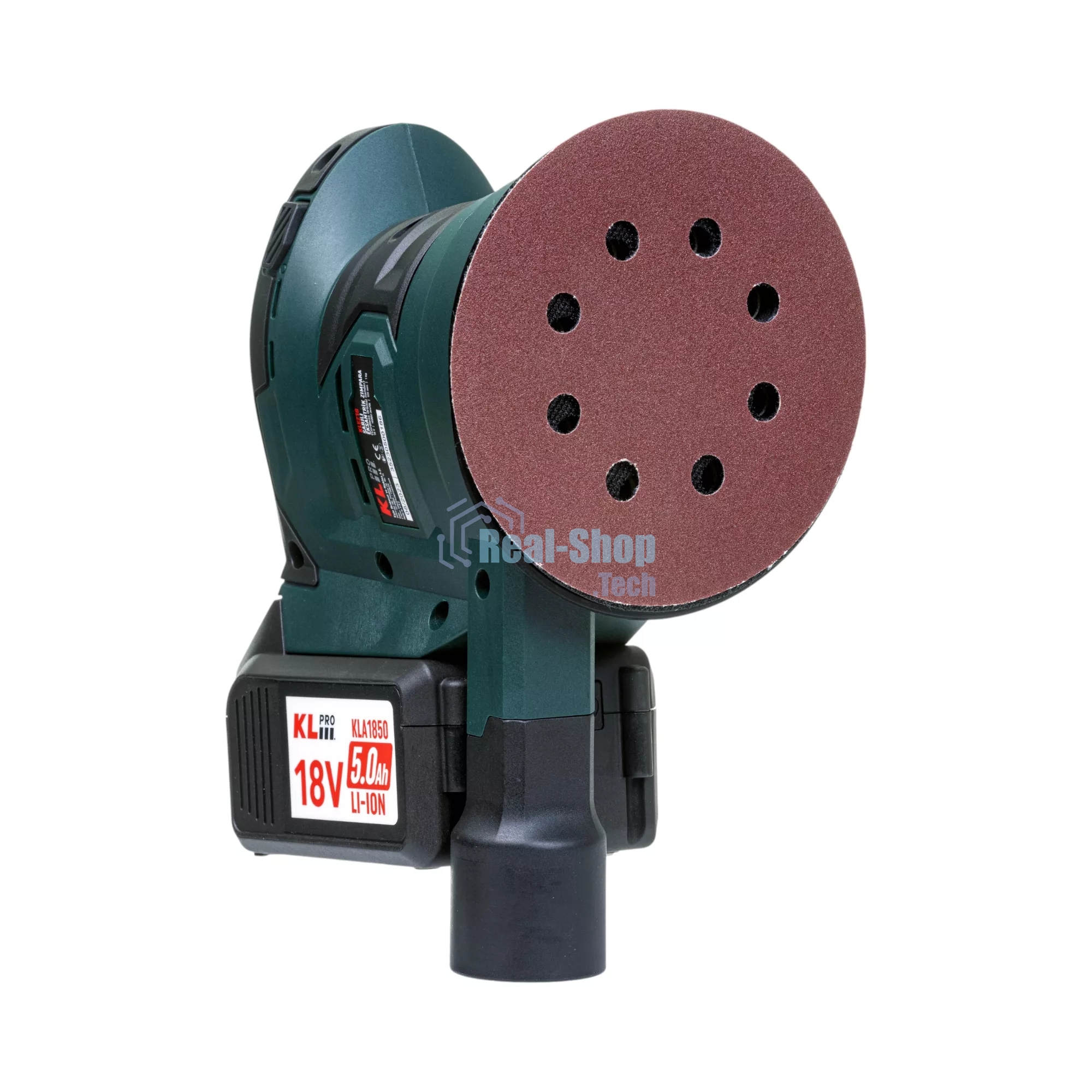 Эксцентриковая шлифовальная машина аккумуляторная KLPRO KLEZ18-50 (18В, Li-ion-2шт, 5.0А·ч, ЗУ 4,5А)