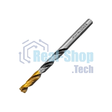 Сверло спиральное по металлу Denzel 6,5 x 93мм, Р6М5, Golden Tip, многогранная заточка