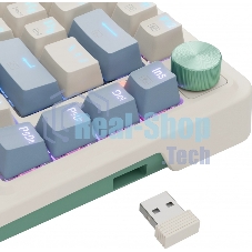 Клавиатура Redragon Ucal Pro гибридная, USB Type-A, Bluetooth, радиоканал, бежевый