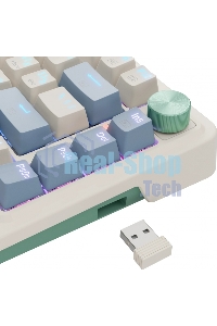 Клавиатура Redragon Ucal Pro гибридная, USB Type-A, Bluetooth, радиоканал, бежевый