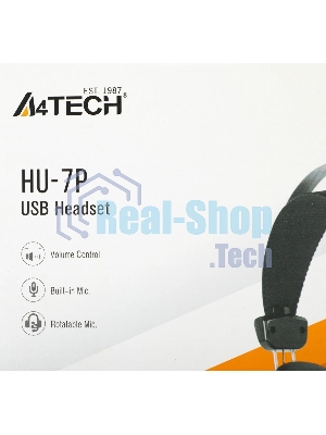 Гарнитура A4Tech HU-7P чёрный, проводная