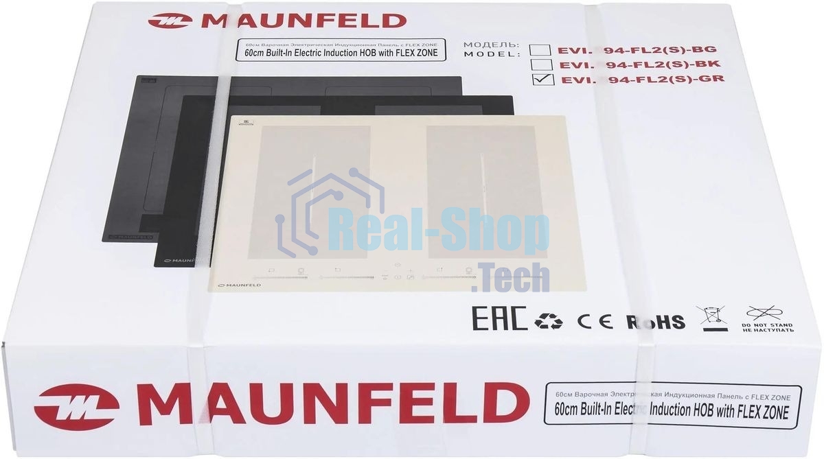 Индукционная варочная панель Maunfeld EVI.594.FL2(S)-GR, конфорок: 4 шт., стеклокерамика, независимая, серый