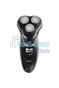 Электробритва Centek CT-2176 черный/хром ротор, 3 плавающие головки, аккумулятор + работа от сети, триммер