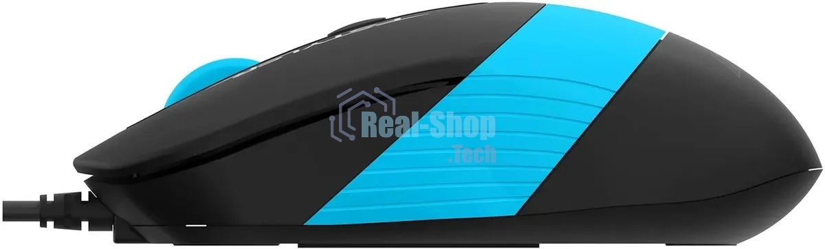 Мышь проводная A4Tech Fstyler FM10S черный/голубой, 1600 dpi, USB, кнопки - 4