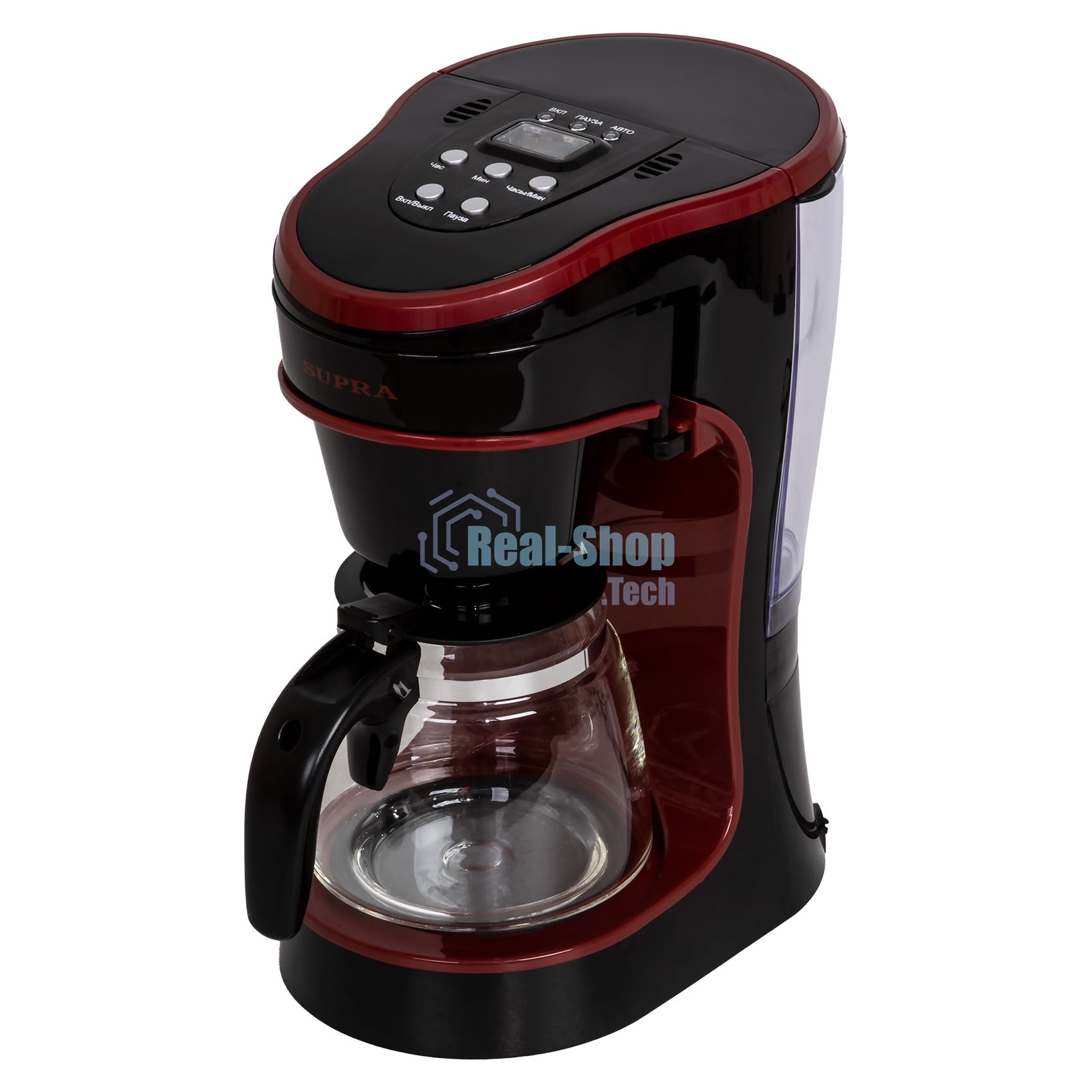 Кофеварка капельная SUPRA CMS-0655 черный/красный, исп. кофе - молотый, 720 мл, 750 Вт.