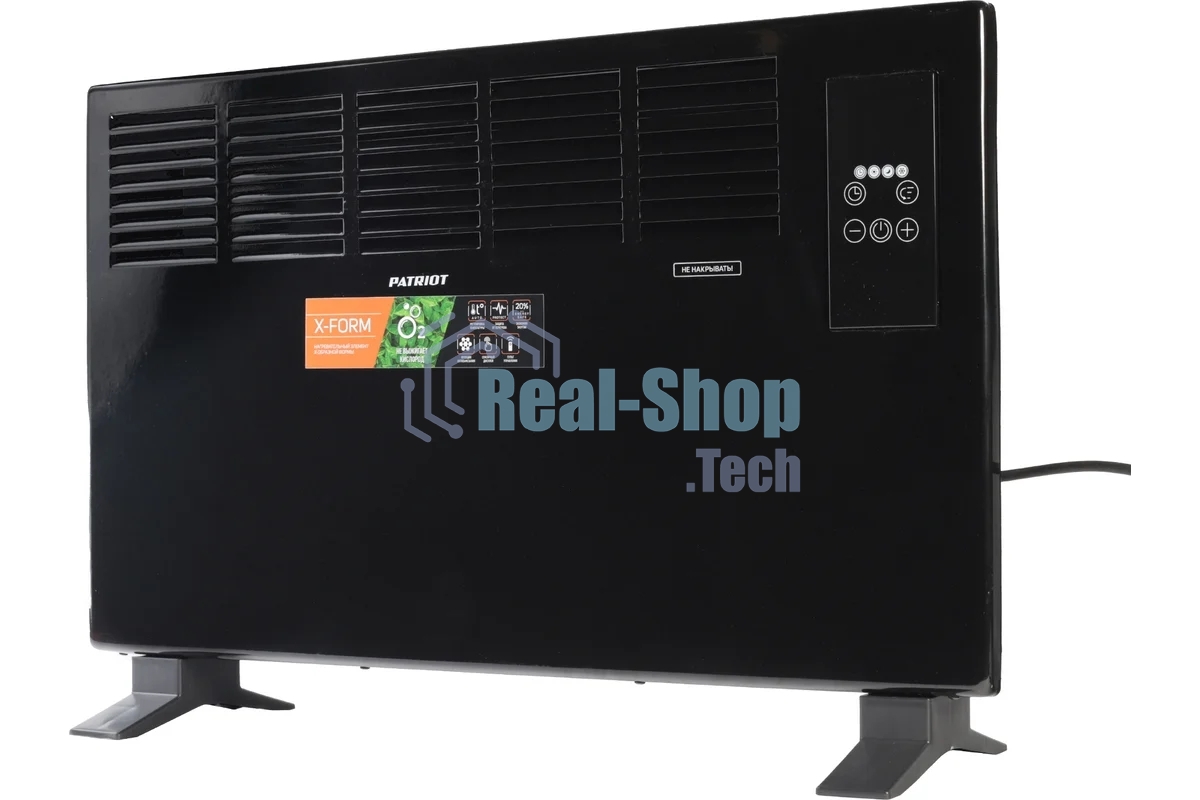 Конвектор Patriot PT-C 20 E черный, 2000 Вт, 20 м2, термостат, дисплей