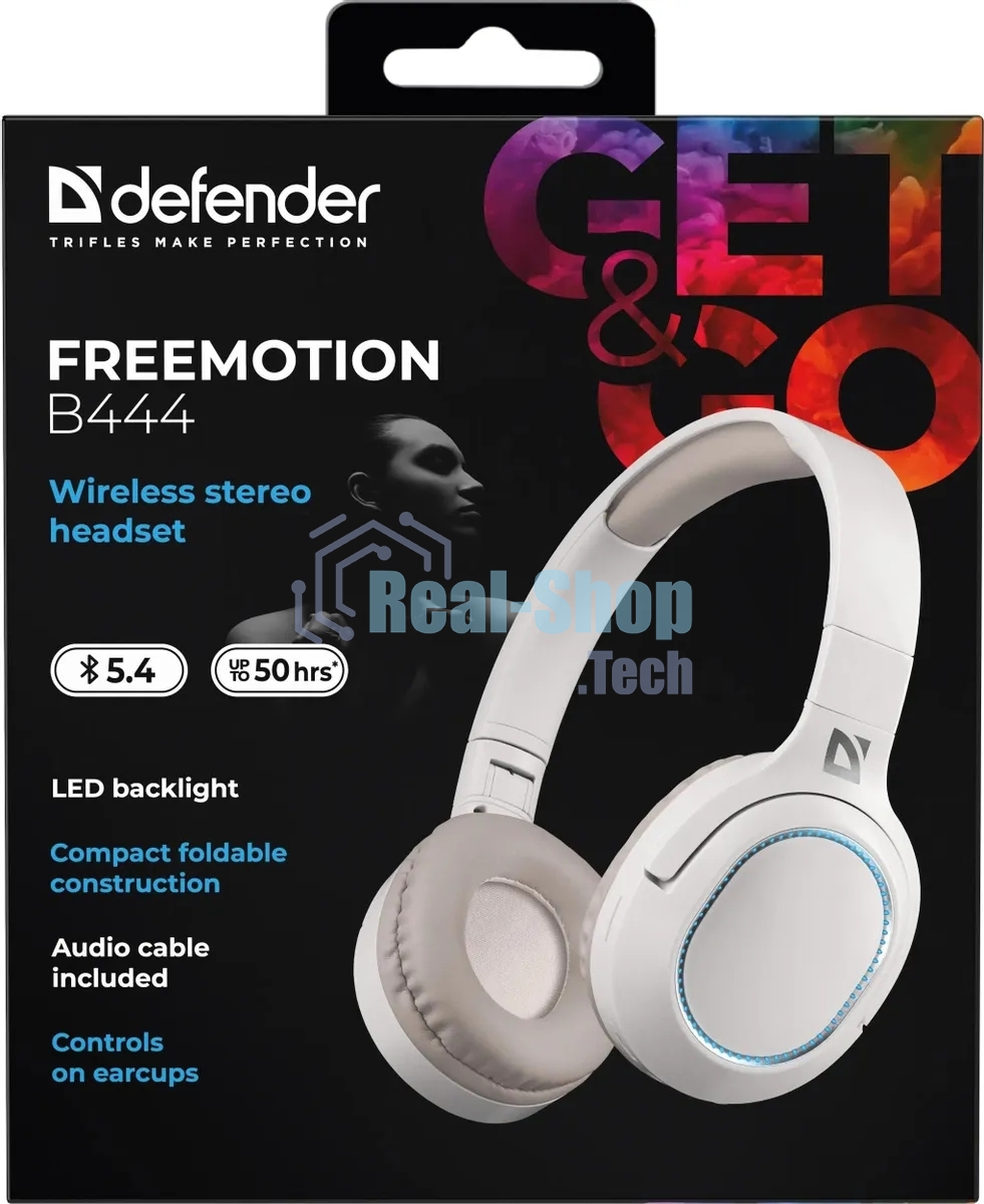 Гарнитура клавиатура Defender FreeMotion B444 бежевый, микрофон, Bluetooth
