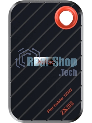 Внешний SSD Netac ZX20 II, 512 Gb, USB 3.2 Gen 2x2 Type-C, R/W 2000/1800, черный