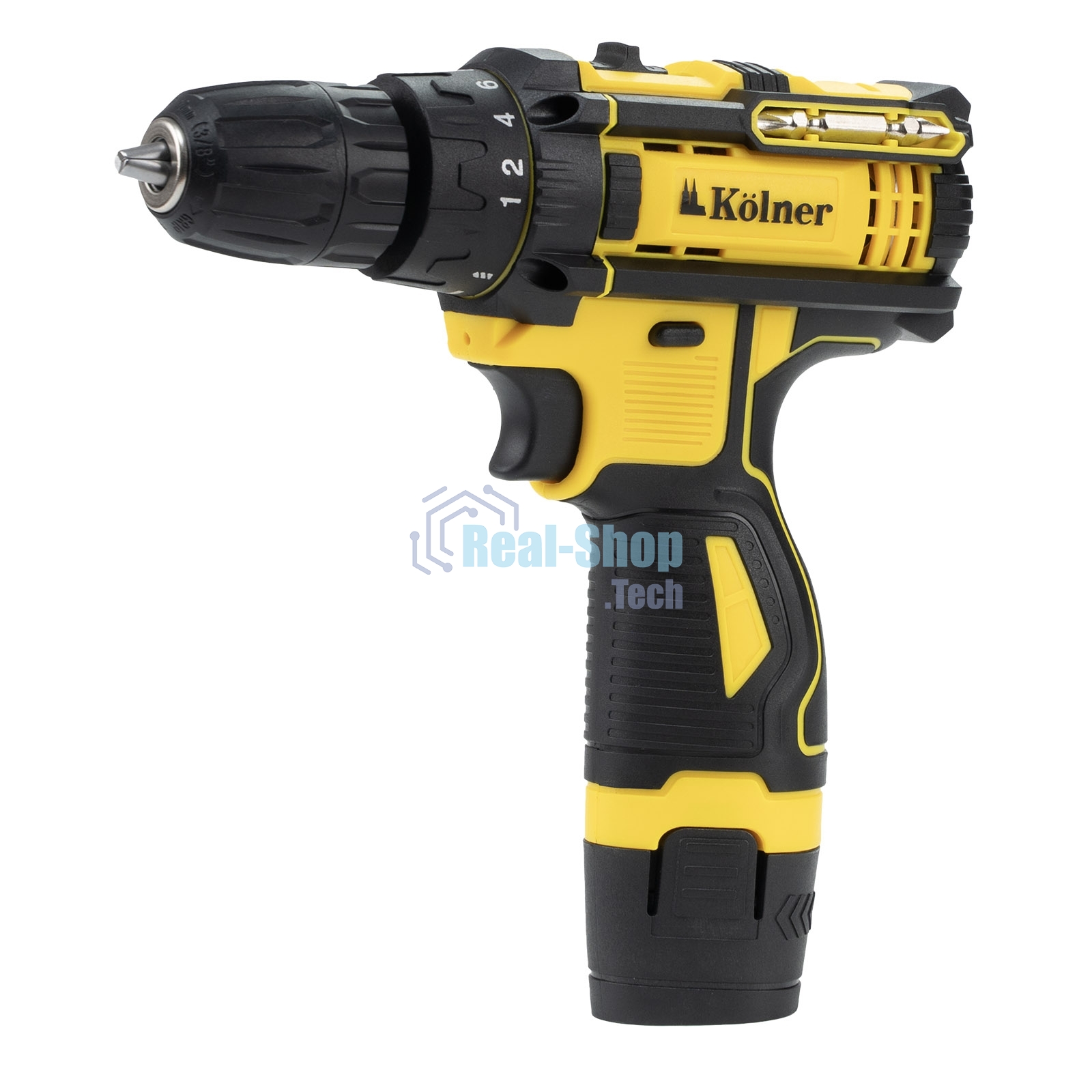 Дрель-шуруповерт аккумуляторная 12V 29 Нм KOLNER KCD 12/2C, БЗП 0,8-10мм, 0-350/1350 об/мин, 2 скорости, подсветка (2х1.5 А·ч, зу, кейс)
