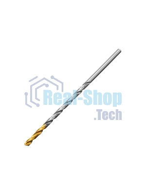 Сверло спиральное по металлу Denzel 4 х 119 мм, Р6М5, Golden Tip, удлиненное