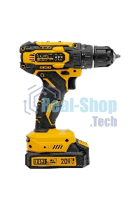 Дрель-шуруповерт аккумуляторная Denzel CDQ-20, 20В, 2 АКБ, Кейс