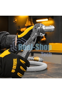 Клещи переставные Denzel кнопочный механизм, обливные рукоятки, 300 мм