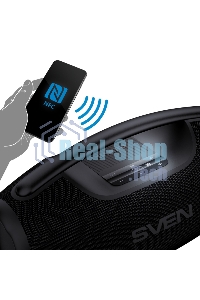 Портативная акустическая система SVEN PS-990, черный, 2.0, 2x90 Вт (RMS), IPx7, TWS, Bluetooth, USB, аккумулятор