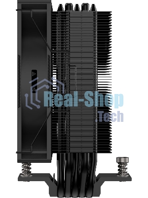 Кулер для процессора PCCooler RT500 BK (240W, 4-pin PWM, LED temp., 152мм, Al/Cu, 5x6мм, 1x120мм, 73.32CFM, 34.9dBA, 2200RPM, S: 1851/1700/1200/115X, AM5/AM4, черный)