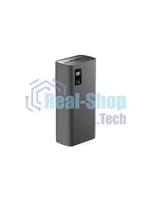 Портативный аккумулятор OLMIO QR-30, 30000mAh, 22.5W, QuickCharge3.0/PowerDelivery, LCD, серый
