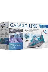 Утюг Galaxy Line GL 6127, бирюзовый, паровой, 2200 Вт, постоянный пар 50 г/мин, паровой удар 170 г/мин, функции: самоочистка, антикапля, антинакипь, функция увлажнения, вертикальное отпаривание, защита от перегрева, индикатор нагрева, керамическое покрыти
