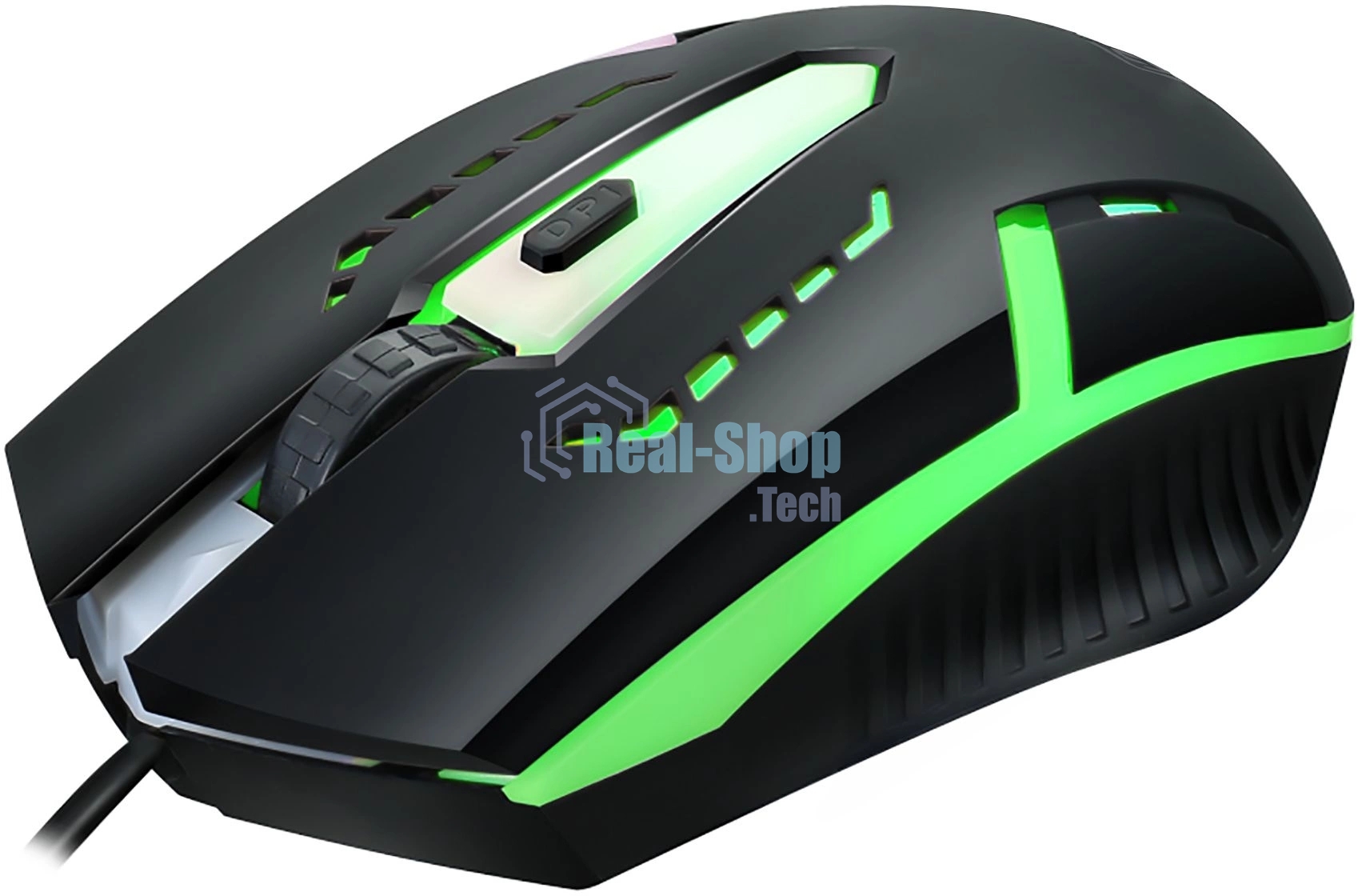 Мышь проводная Oklick 398G черный, 2400 dpi, USB, кнопки - 4