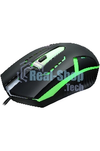 Мышь проводная Oklick 398G черный, 2400 dpi, USB, кнопки - 4