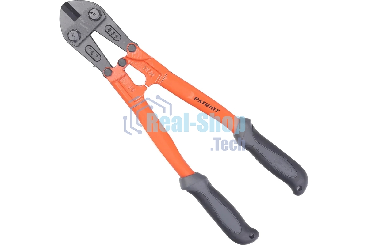 Болторез Patriot CMP-355 мм, Cr-Mo, 2компонент. прорезиненные рукоятки, 40HRC, d 5-7 мм, индивид.коробка, 355 мм (14