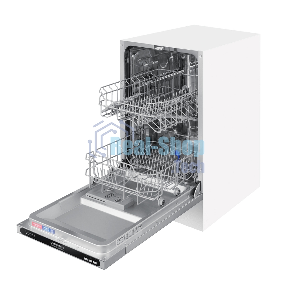 Встраиваемая посудомоечная машина Maunfeld MLP4529A01 Light Beam, черный, 44.8 см, 9 компл., 49 дБ, класс A++
