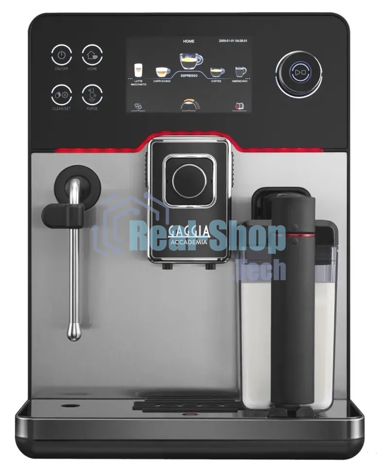 Кофемашина автоматическая Gaggia RI9782/01 NEW ACCADEMIA INOX серебристый/черный, молотый/зерновой, 1.6 л, 1400 Вт, 15 бар