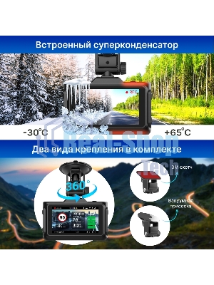 Видеорегистратор с радар-детектором TrendVision Combo F10 GPS ГЛОНАСС