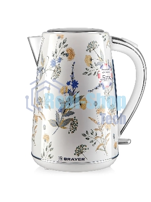 Чайник электрический BRAYER BR1083, 1.7л, стальной корпус