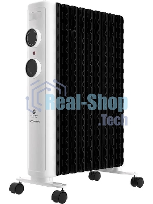 Обогреватель масляный Royal Clima Laggio Nero ROR-LN9-2000M, с терморегулятором, 2000Вт, 8 секций, 3 режима, белый/серый