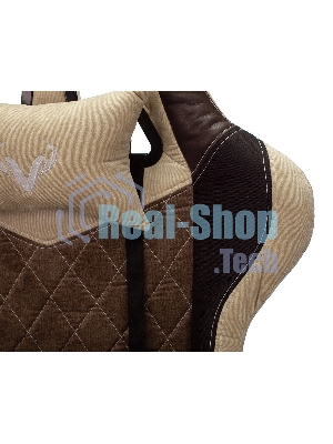 Кресло игровое Бюрократ VIKING 7 KNIGHT BR FABRIC коричневый текстиль/эко.кожа крестовина металл/пластик