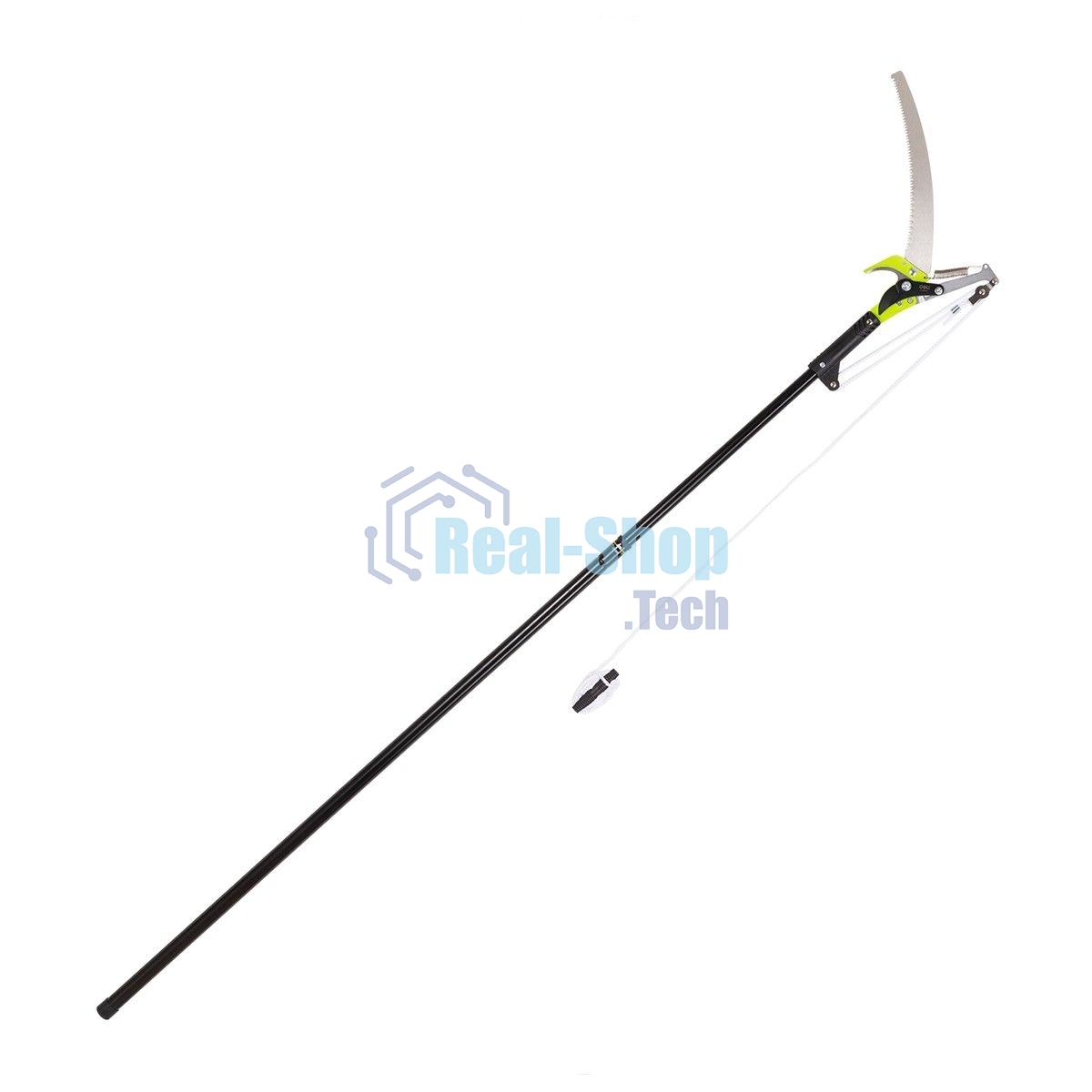 Выдвижная шестопильная пила и секатор Deli DL580511, 2 шкива, сталь SK5, длина лезвия 290 мм, телескопическая рукоятка