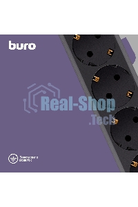 Сетевой фильтр Buro 600SH-16-1.8-B 1.8 м (6 розеток) черный (коробка)